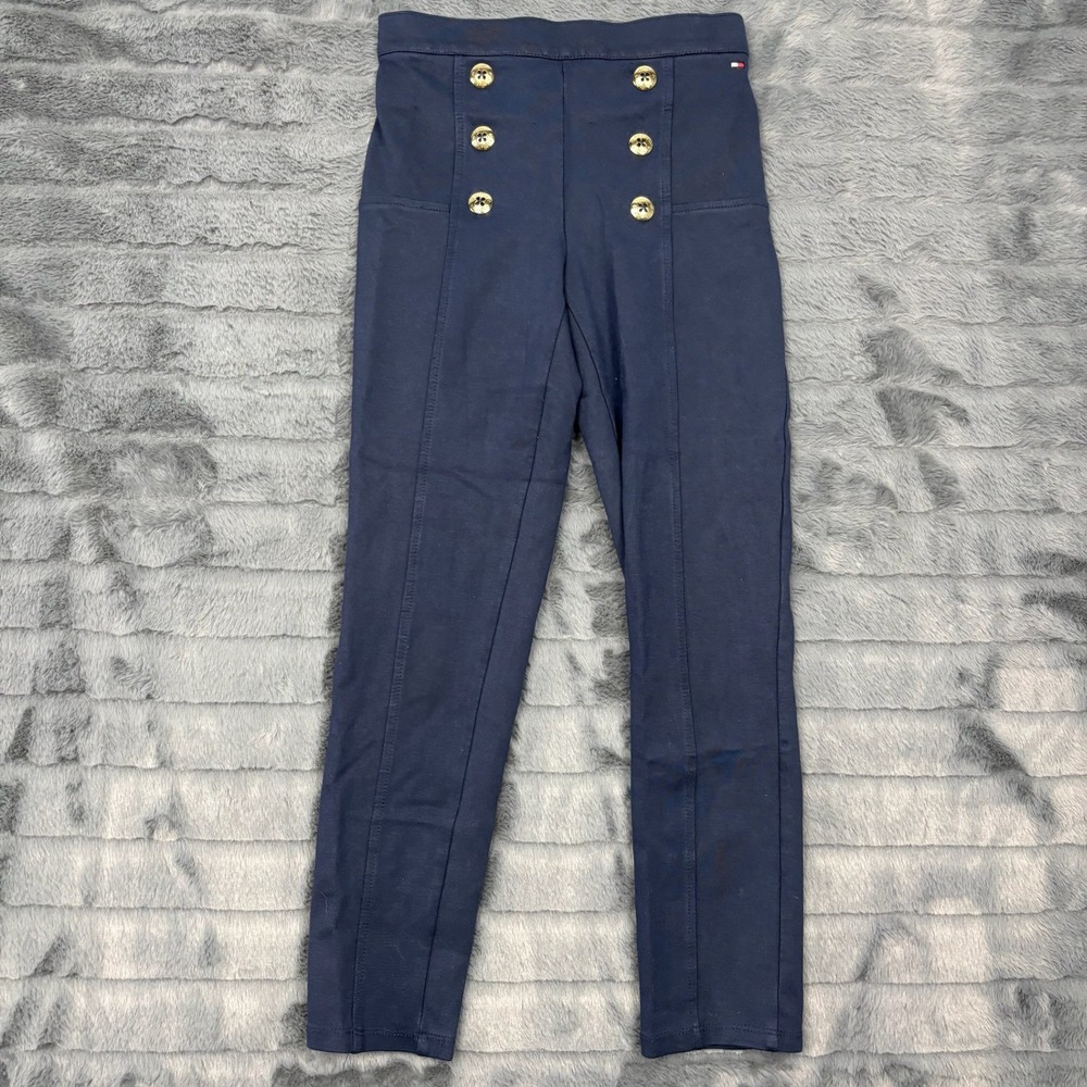 Tommy Hilfiger Womens Navy Blue High Waisted Sailor Pants Size M 8/10